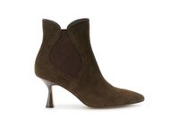 botines de ante con elastico dark brown 36