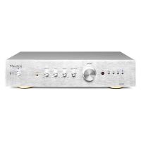 amplificador estereo audizio ad200 200w rms bluetooth 50 control graves y agudos plata