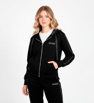 Guess para mujer. W6RQ12KBYE2 Sudadera New Scuba negro (XS), Casual, Poliéster