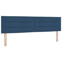 cabeceropanel de cabecero led con tiras led con cabecera manual azul 180 cm tela