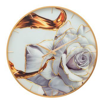 Reloj De Pared Redondo En Fibra De Madera Multicolor Ø Cm 60x5