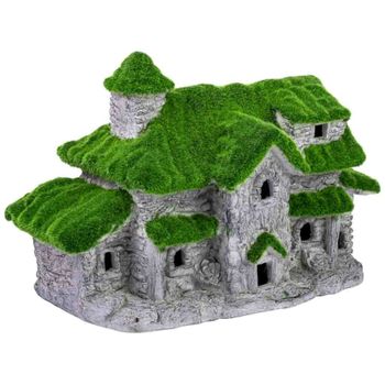 Figura decoración caseta 27x23x40h cm  verde