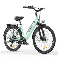 bicicleta electrica hillmiles milecity 1 bateria extraible 36v 13ah autonomia hasta 100 km 26 pulgadas verde