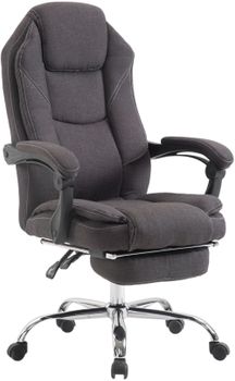 Silla de oficina giratoria regulable en tela gris oscuro