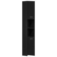 mueble de bano de madera de roble negro 30x30x1835 cm vidaxl