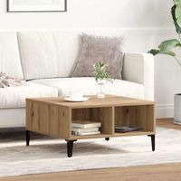 vidaxl mesa de cafe roble artisan 60 x 60 x 30 cm