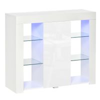 aparador moderno 97x35x83 cm blanco brillante