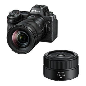 Cámara Mirrorless Nikon Z6 III 24.5MP Sensor Full-Frame + Objetivos 24-120mm f/4 y 28mm f/2.8