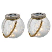 conjunto de 2 bolas solares h13cm crack
