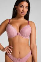 hunkemoller sujetador push-up de aros preformado marine rosa