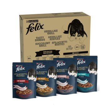 Felix «Tasty Shreds» en bolsitas 80 x 80 g - Pack jumbo - Selección mixta
