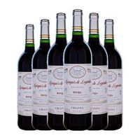 vino tinto marques de legarda rioja crianza 75 cl 14 vol pack de 6 unidades