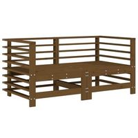 2 uds sofas de esquina de jardin  sofa de exterior madera maciza pino marron miel