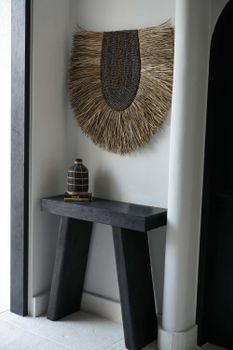 Decoración de pared de hierba en marrón 85x5x81cm