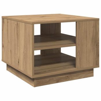Mesa De Centro Madera De Ingeniería Roble Artisan 55x55x42 Cm Vidaxl