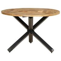 mesa de comedor - mesa de cocina madera maciza de mango sin tratar o110x75 cm