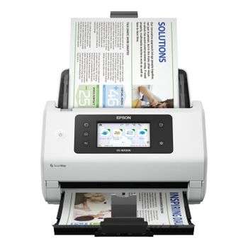 Escáner Epson WorkForce DS-800WN Wi-Fi/Ethernet/USB, Dúplex, ADF 100 hojas, 600x600 DPI