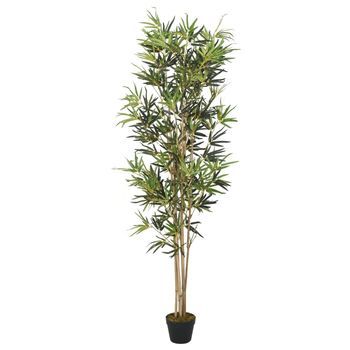 Árbol De Bambú Artificial Con 1104 Hojas Verde 180 Cm Vidaxl