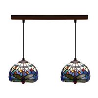 colgante de techo tiffany regleta  belle epoque  d-20cm x2