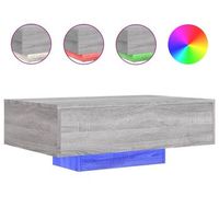 mesa de centro con luces led gris sonoma 85x55x31 cm vidaxl