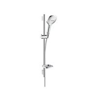 set de ducha hansgrohe raindance select e 120 3jet con barra de ducha 65 cm y jabonera 26620000