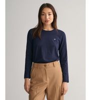 gant para mujer 4200748 camiseta de manga larga shield marino s casual algodon