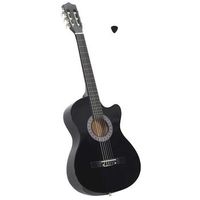 guitarra clasica western cutaway con 6 cuerdas negra 38 vidaxl