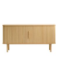 aparador con puertas correderas madera estriada l160cm - madera clara