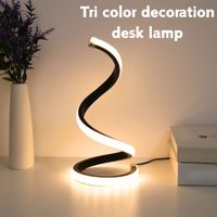 lampara de escritorio led en espiral moderna con tres colores y atenuacion interruptor de encendido usb para dormitorio mesita de noche estudio decoracion del hogar
