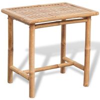 set mesa y sillas terraza 3 uds  set de muebles de jardin con cojines bambu
