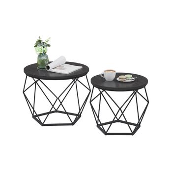 Mesa de Centro Redonda, Negro / 50Diámetro x 40A cm