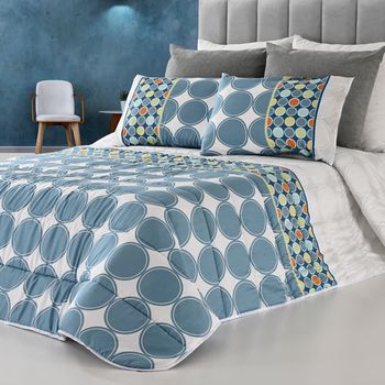 Edredón Invierno 440g Estampado Ancara 150 Cm Rufino Diaz, Turquesa