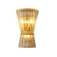 aplique metal y cristal  42 cm