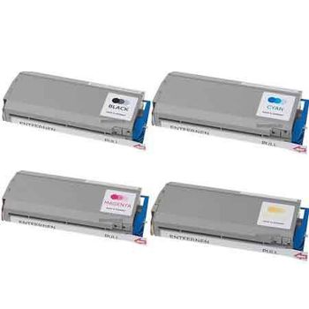 Compatible Multipack OKI C7100 Printer Toner Cartridges (4 Pack) -41963008