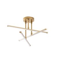 lampara de techo ledflower-13650 oro metal 51x26x51 cm