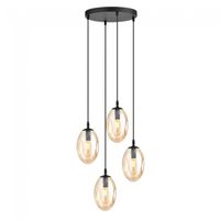 lampara de techo celeste ambar 4 luces