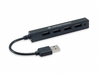 HUB USB 2.0 CONCEPTRONIC HUBBIES05B 4 PUERTOS