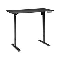 escritorio de pie electrico ajustable moderno patas cuadradas 120 x 60 cm tablero y base negros tavares