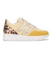 wonders para mujer a-24100 zapatillas de piel odisei amarillo 36 1 a 3cm cordones casual
