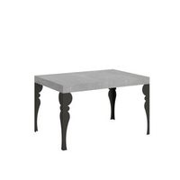mesa extensible 90x130390 cm paxon cemento estructura antracita