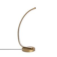 lampara de mesa bevel-13322 oro metal 18 cmx43x 13 cm