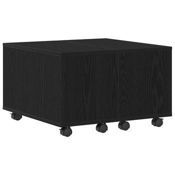 Mesa De Café - Mesa De Centro - Mesa Baja Roble Negro 60 X 60 X 38 Cm Madera De Ingeniería