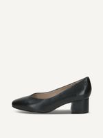 caprice pumps blue made of leather with trapeze heel size 40