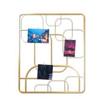 Decoración Pared De Metal Moodboard 3 Oro 50x60 Cm