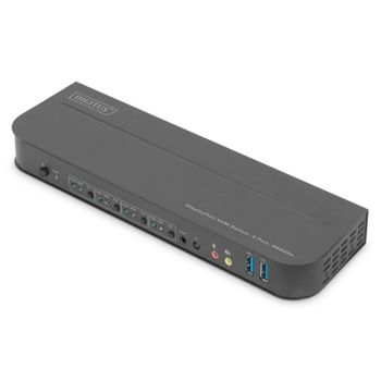 Conmutador KVM Digitus 4 puertos 4K60Hz 4 DP in 1 DP/HDMI out