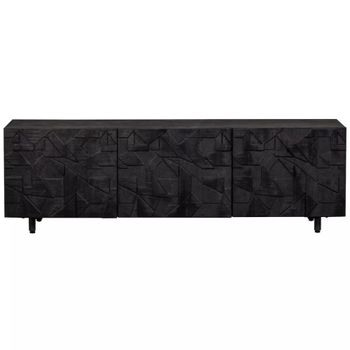 Mueble de tv en madera de mango negro