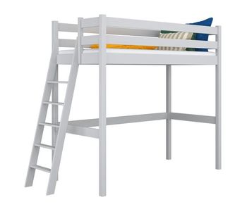 Cama alta de madera n02 gris