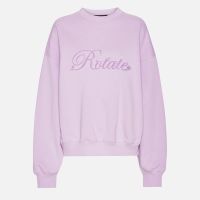 rotate sunday crewneck heavy cotton-jersey sweatshirt - xs