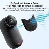 puluz 6 uds junta de espuma de parabrisas de reduccion de ruido para accesorios de camara insta360 go 3  3s