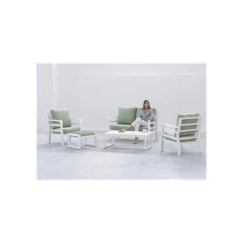 Conjunto Terraza Jardín Aluminio Kravi-7 Cómodo Y Resistente
